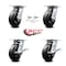 Service Caster 6 Inch Rubber on Steel Swivel Caster Swivel Locks 2 Brakes, 2PK SCC-35S620-RSB-BSL-2-SLB-2 - alternate 7